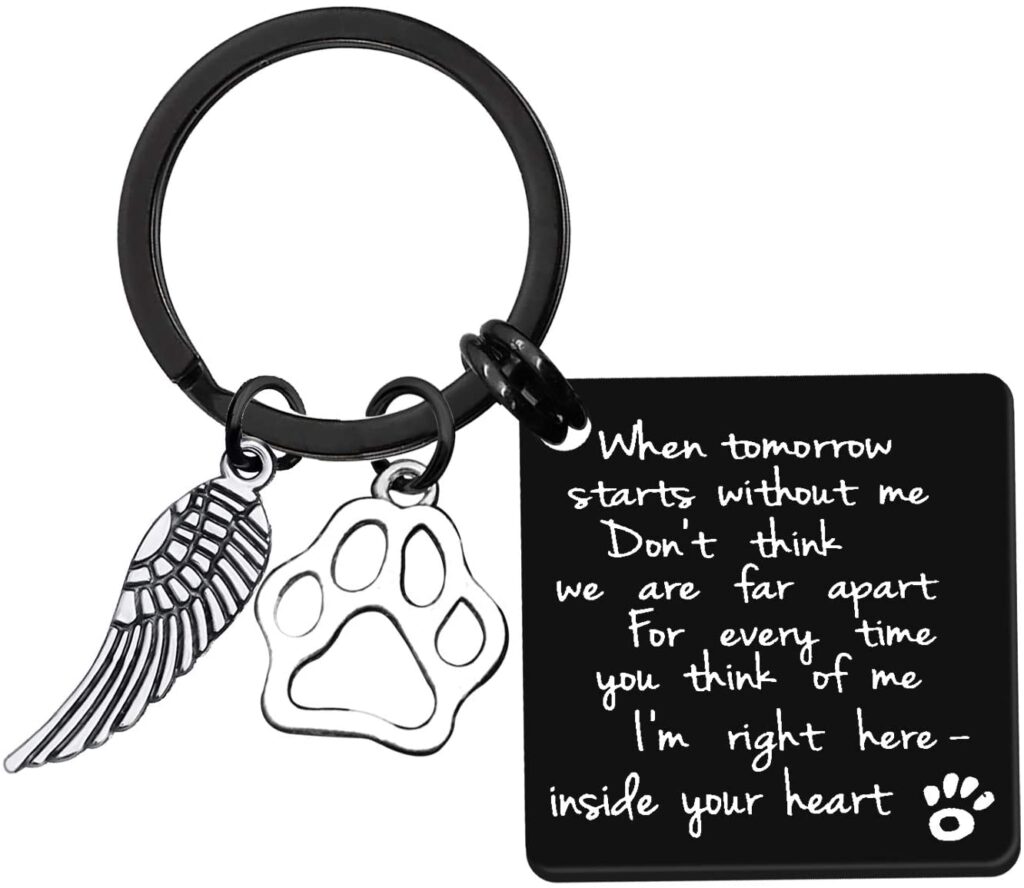 Cat Memorial Gifts Key chain Black