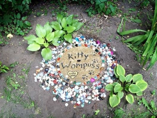 DIY Pet Memorial Ideas Stepping Stone